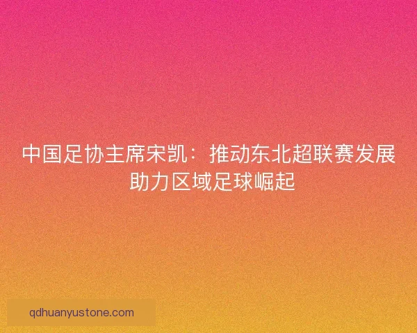 中国足协主席宋凯：推动东北超联赛发展 助力区域足球崛起